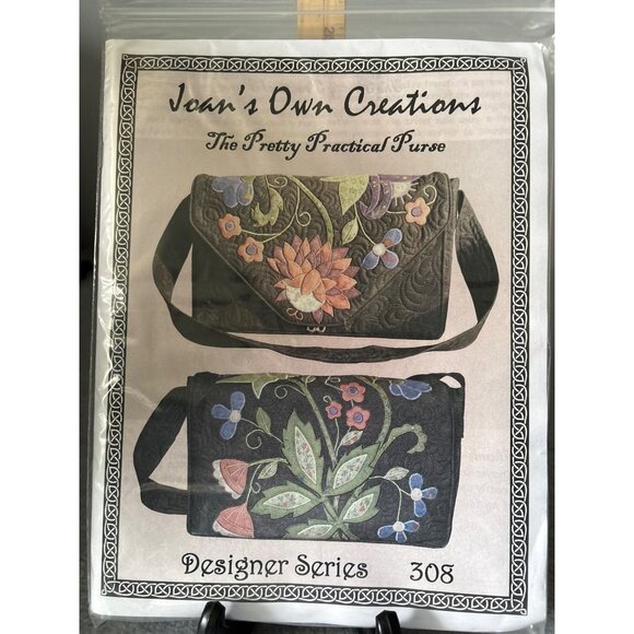 Joans Own Creations Designer Series 308 Pretty Practical Purse Pattern for Quilt - Picture 1 of 5